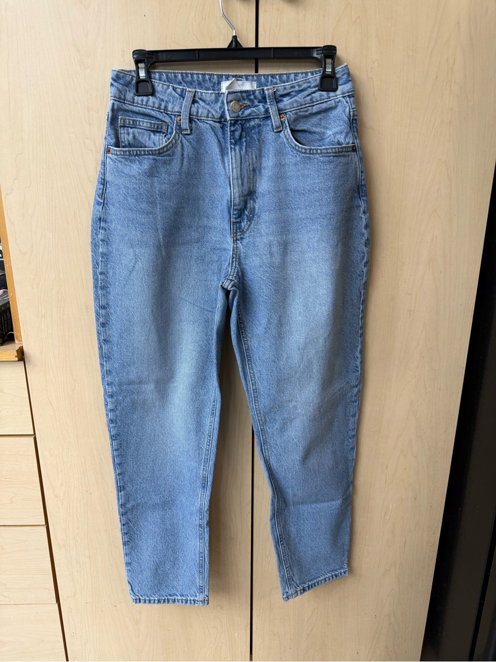 H&M Light Blue High-Rise Tapered Jeans